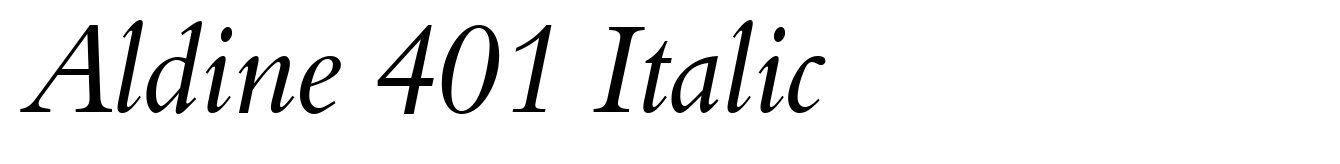 Aldine 401 Italic